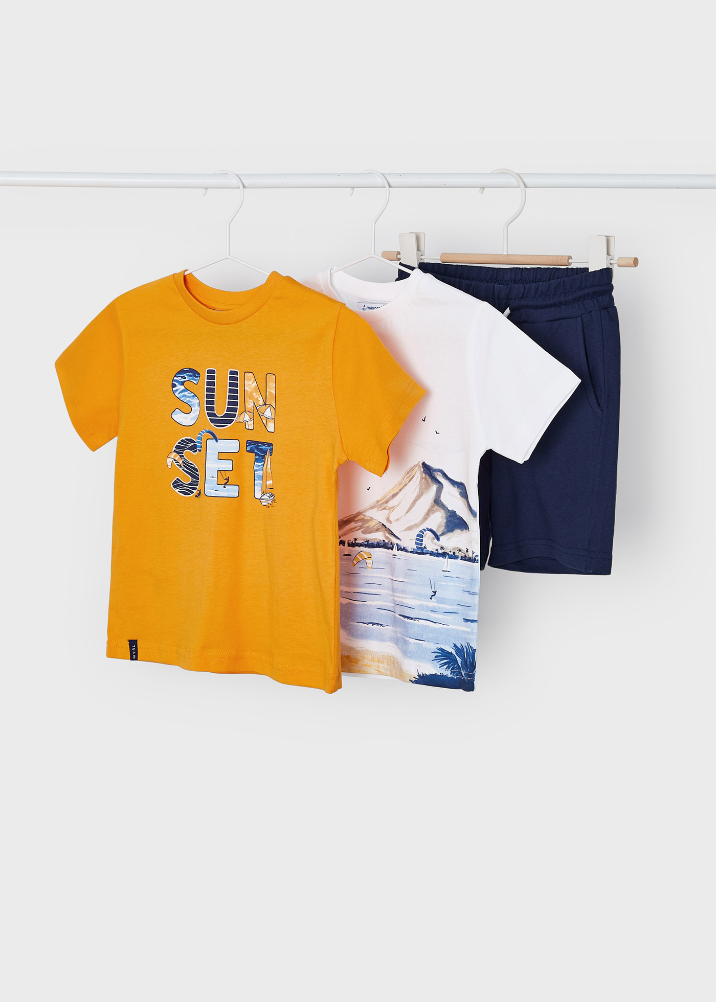 Conjunto de 3 peças em algodão sustentável para meninos