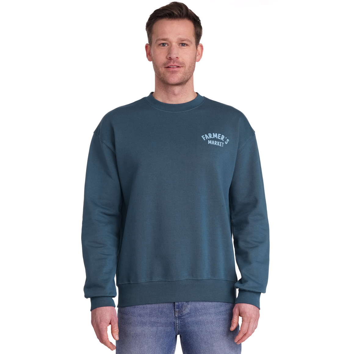 Jonas Nielsen Herren Sweatshirt mit Bio-Baumwolle dunkelblau