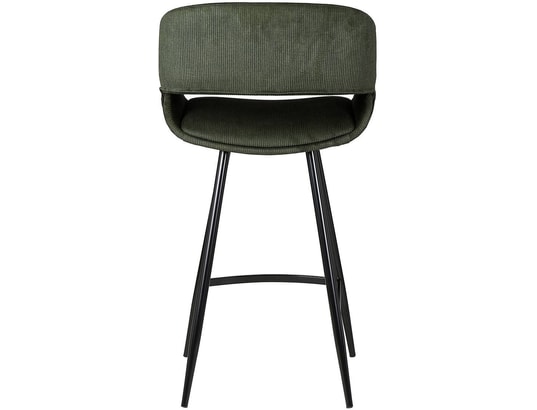 PRO LIVING - Tabouret de bar Lot de 2 T. Ada vert velours cotelé (plan)