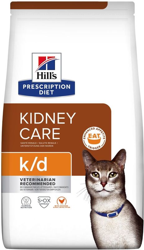 HILL'S Prescription Diet k/d - Droogvoer - 8 kg - Voor Katten - Ondersteunt Nierfunctie