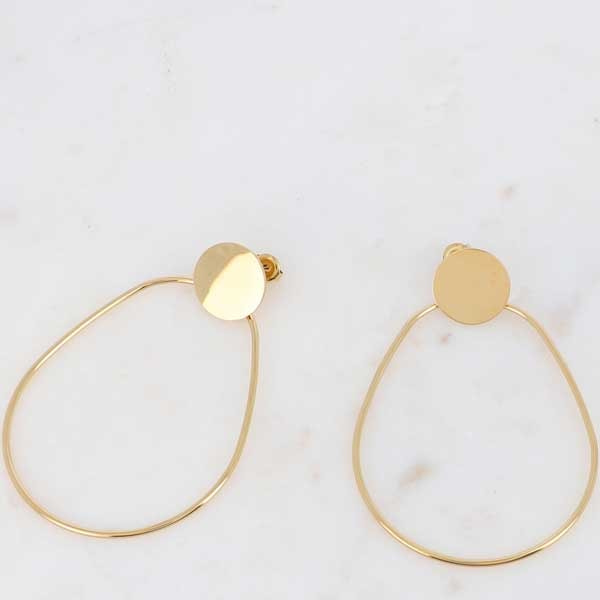 Boucles d'oreilles - Acier inoxydable doré