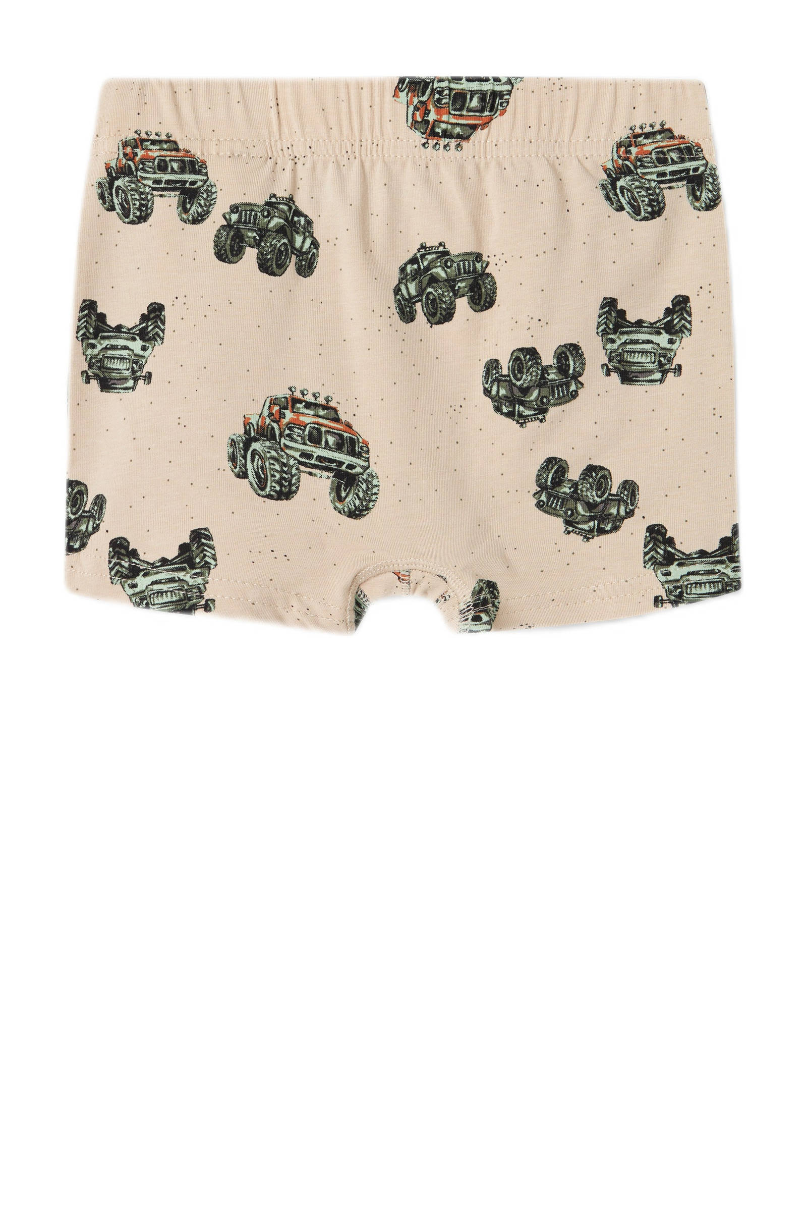 NAME IT boxershort NMMTIGHTS MONSTER TRUCK - set van 3 beige/groen