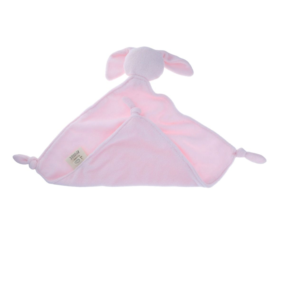 Doudou lapin éponge rose clair Amande