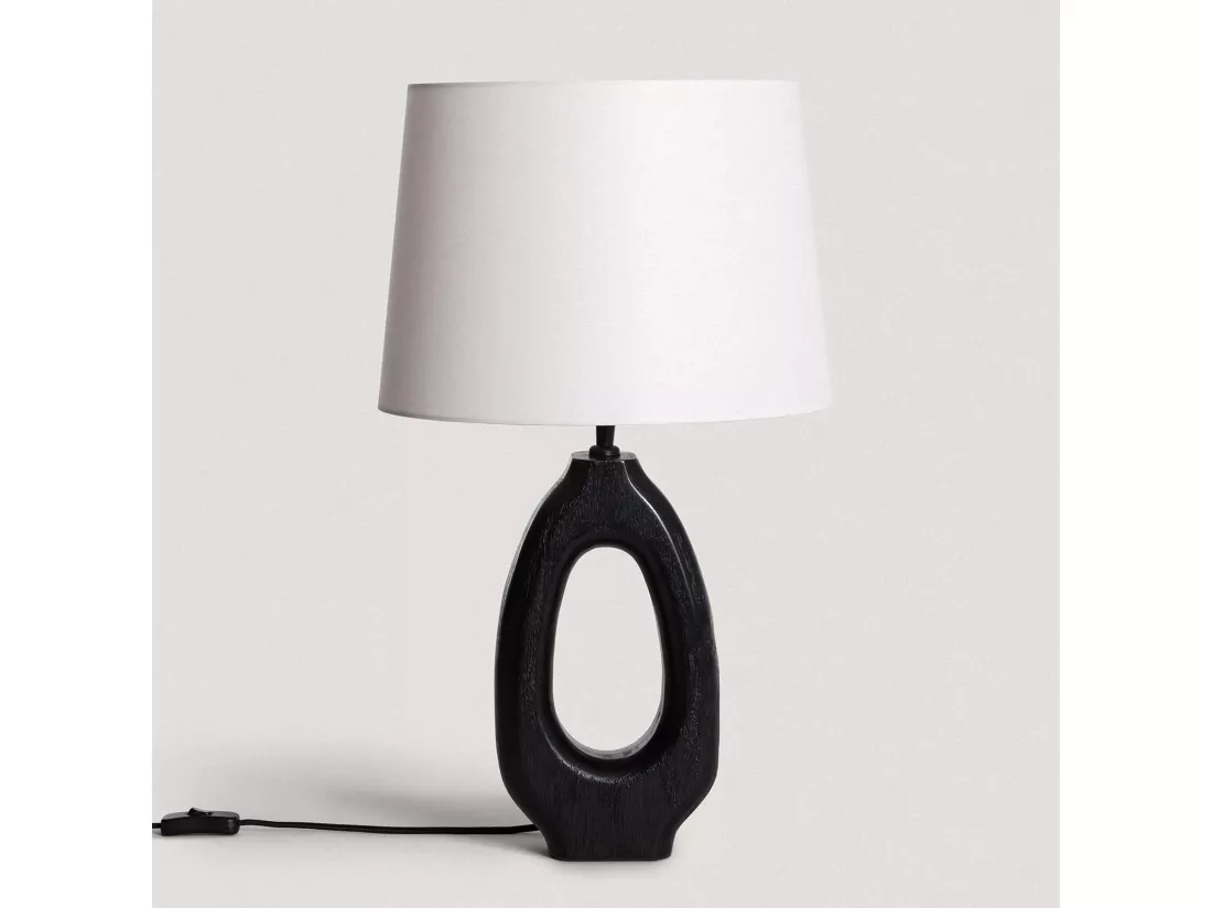 Lampe à Poser en bois Black Darshan ILUZZIA Naturel