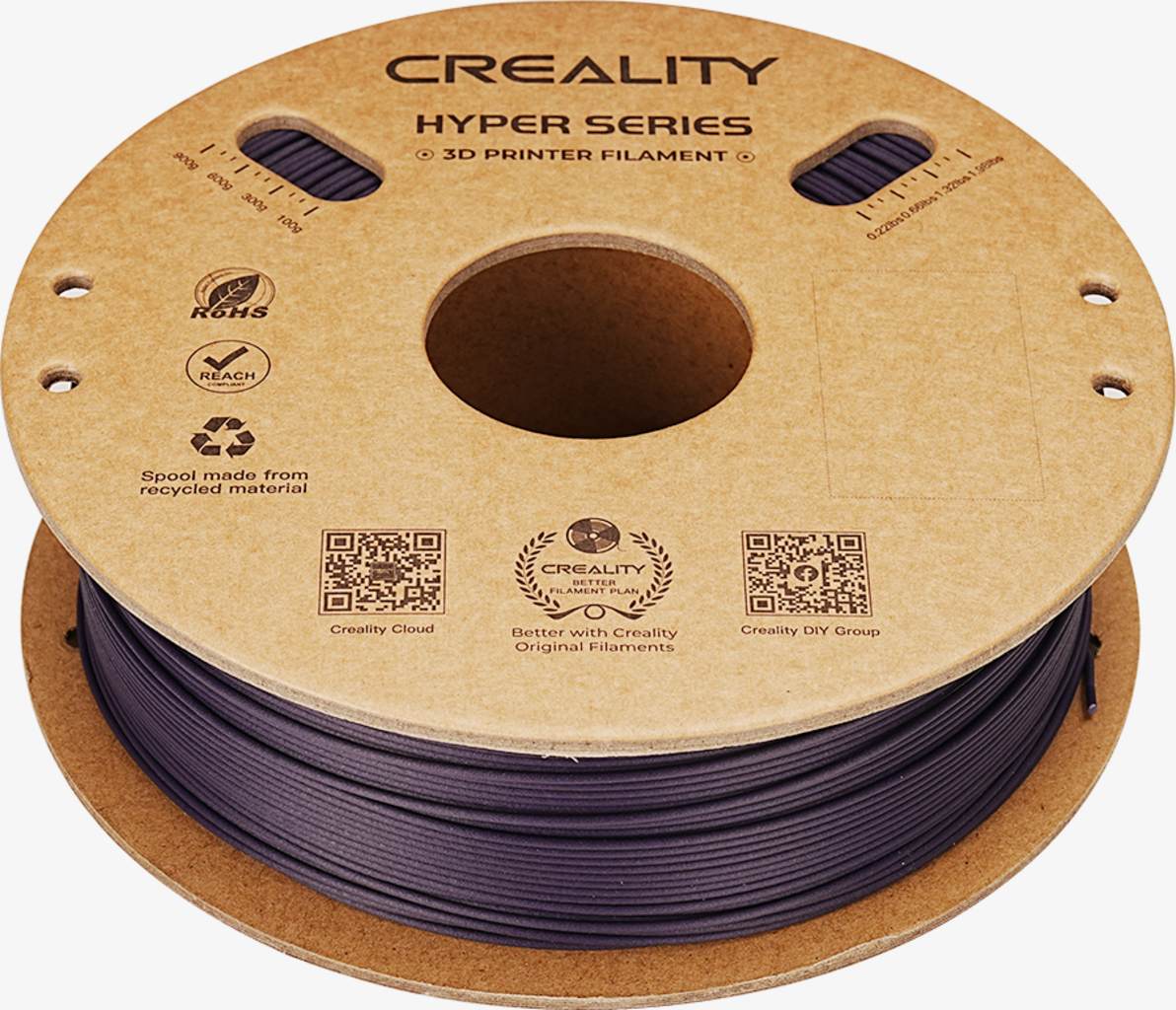 Creality  Hyper PLA-CF Purple, 1,75 mm / 1000 g    Kohlefaserverstärktes PLA-Material