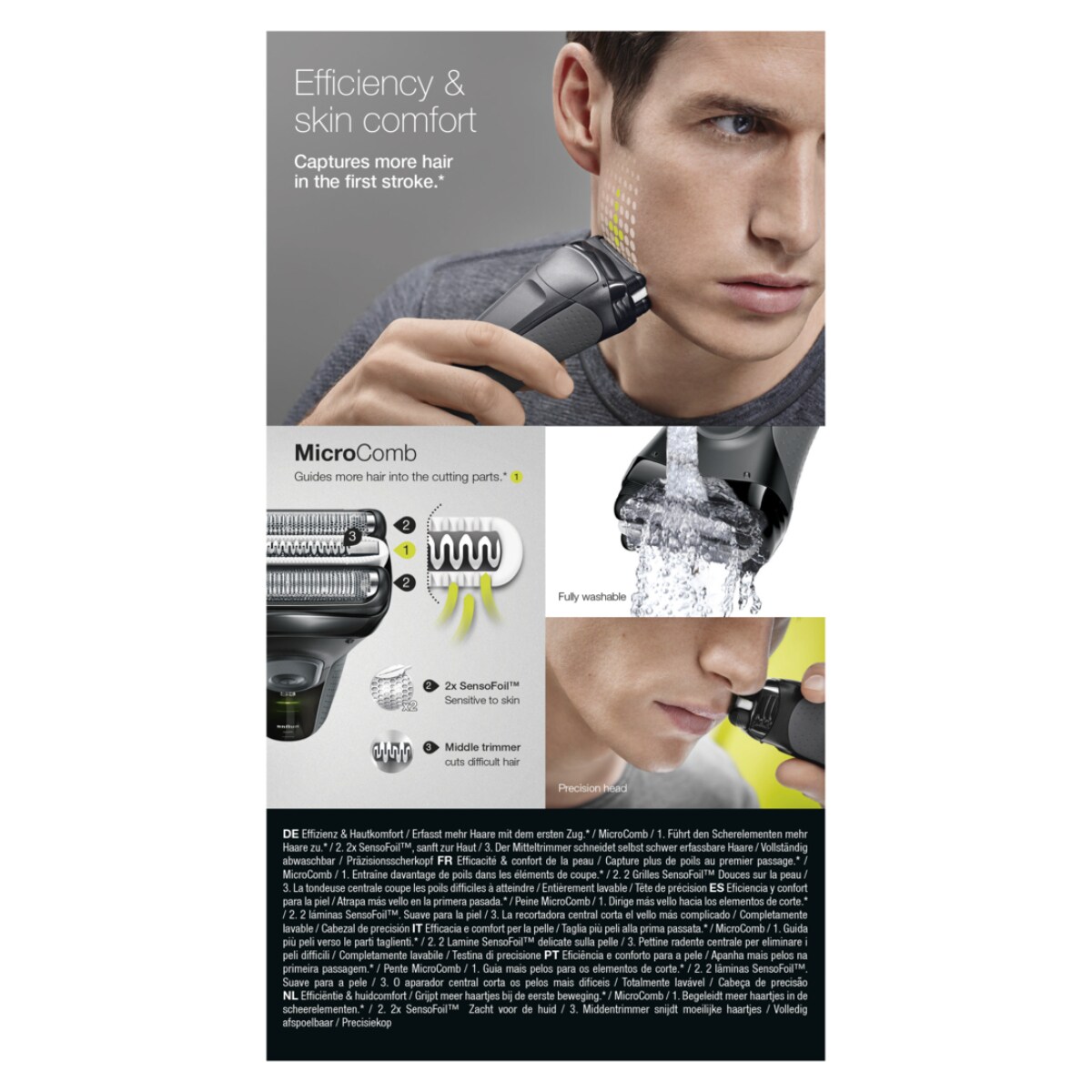 Braun Series 3 ProSkin - 3000s b Elektrorasierer, Schwarz