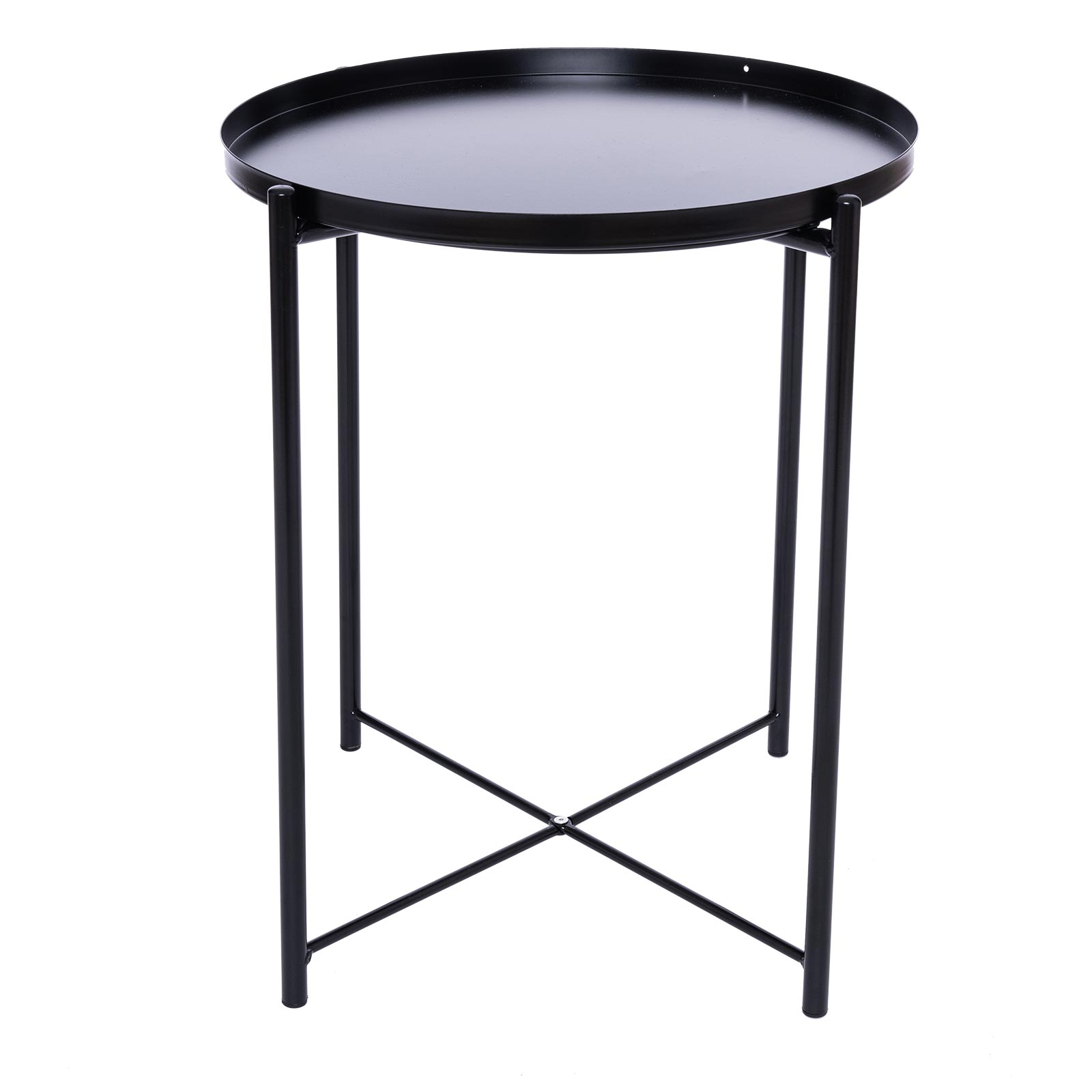 Beistelltisch - schwarz - Metall - Ø 42 cm