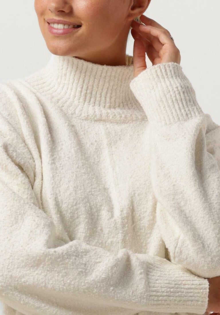 CALVIN KLEIN gebroken wit calvin klein coltrui boucle high neck sweater