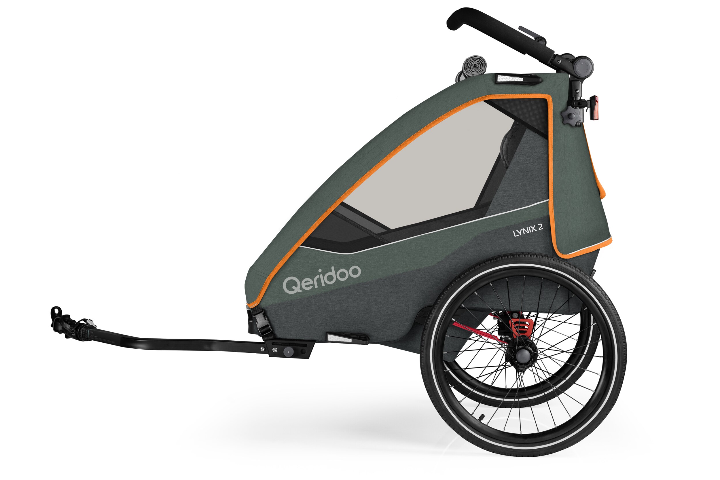 Qeridoo Fahrradanhänger Lynix 2 Forest Green