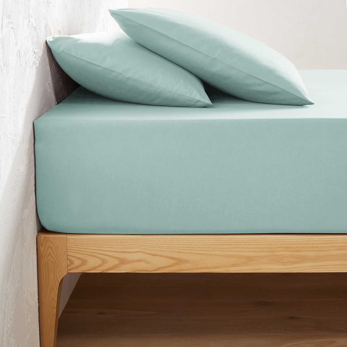 LA REDOUTE INTERIEURS<br>Lençol de algodão liso com elástico, dobrável, 32 cm, Scenario