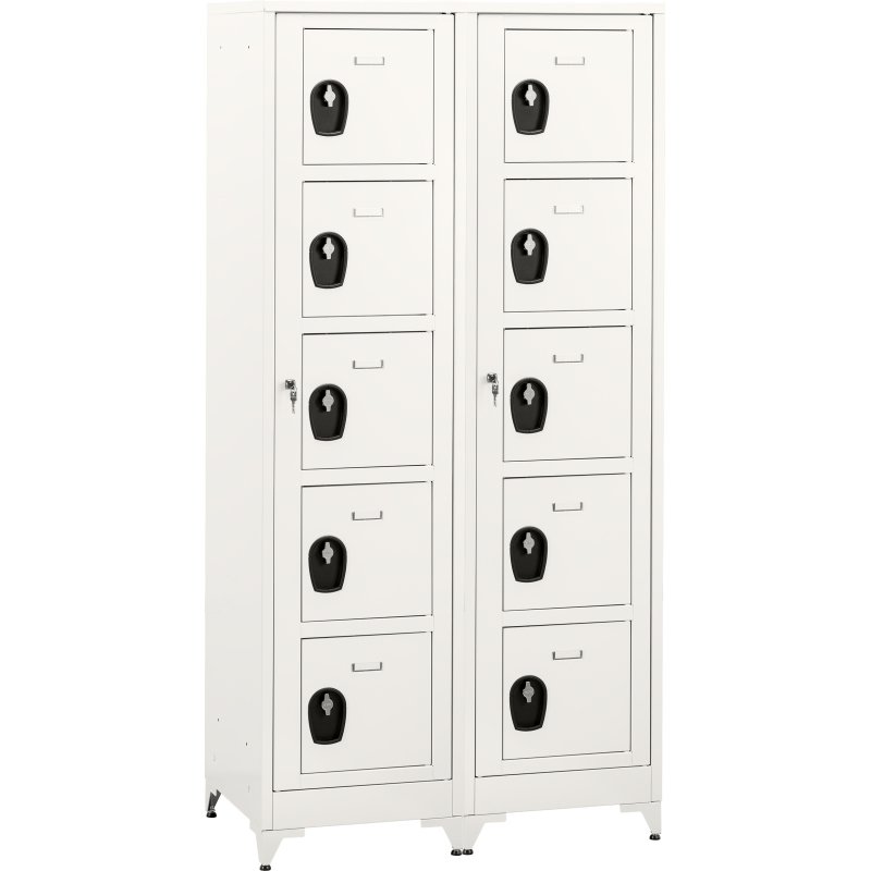 Vestiaire sur pied avec casiers visitables - démontable - 2 colonnes 10 portes