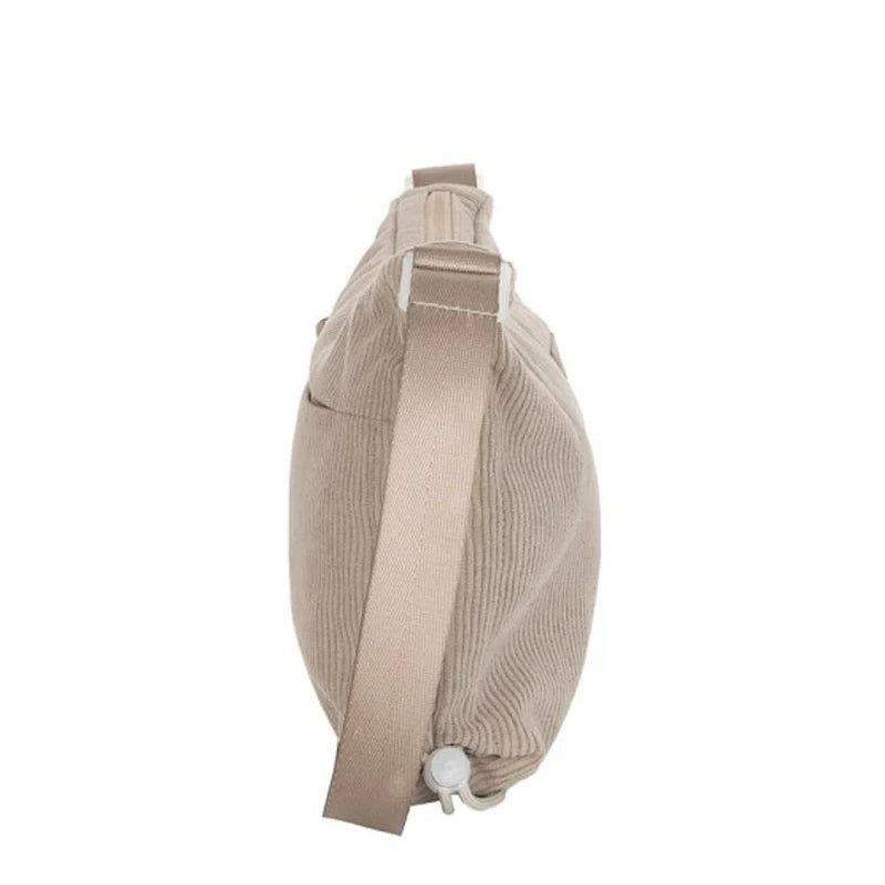 New Rebel Schoudertas Ribstof Taupe