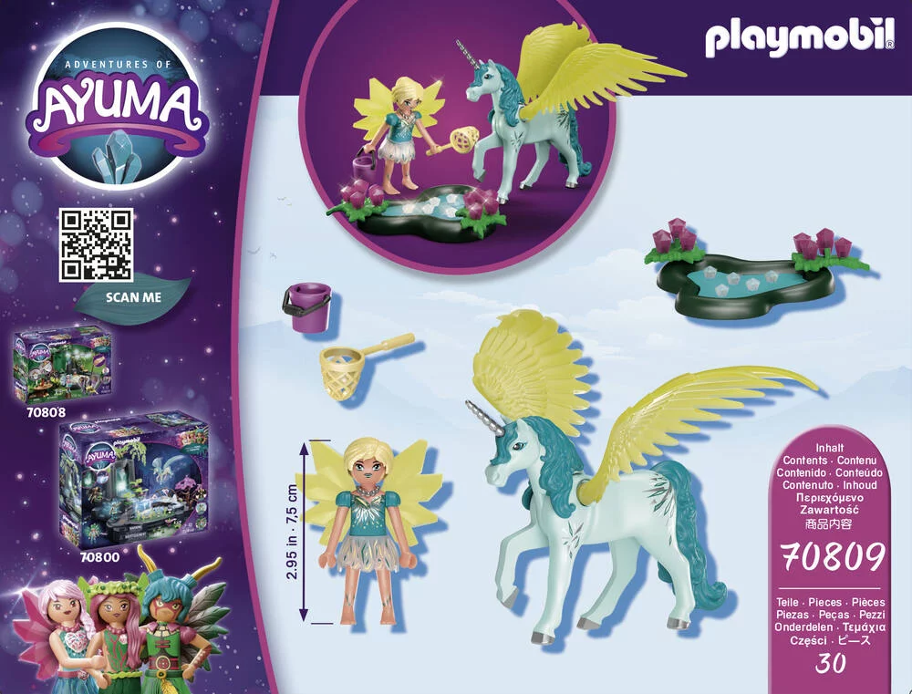 CRYSTAL FAIRY AVEC LICORNE -70809