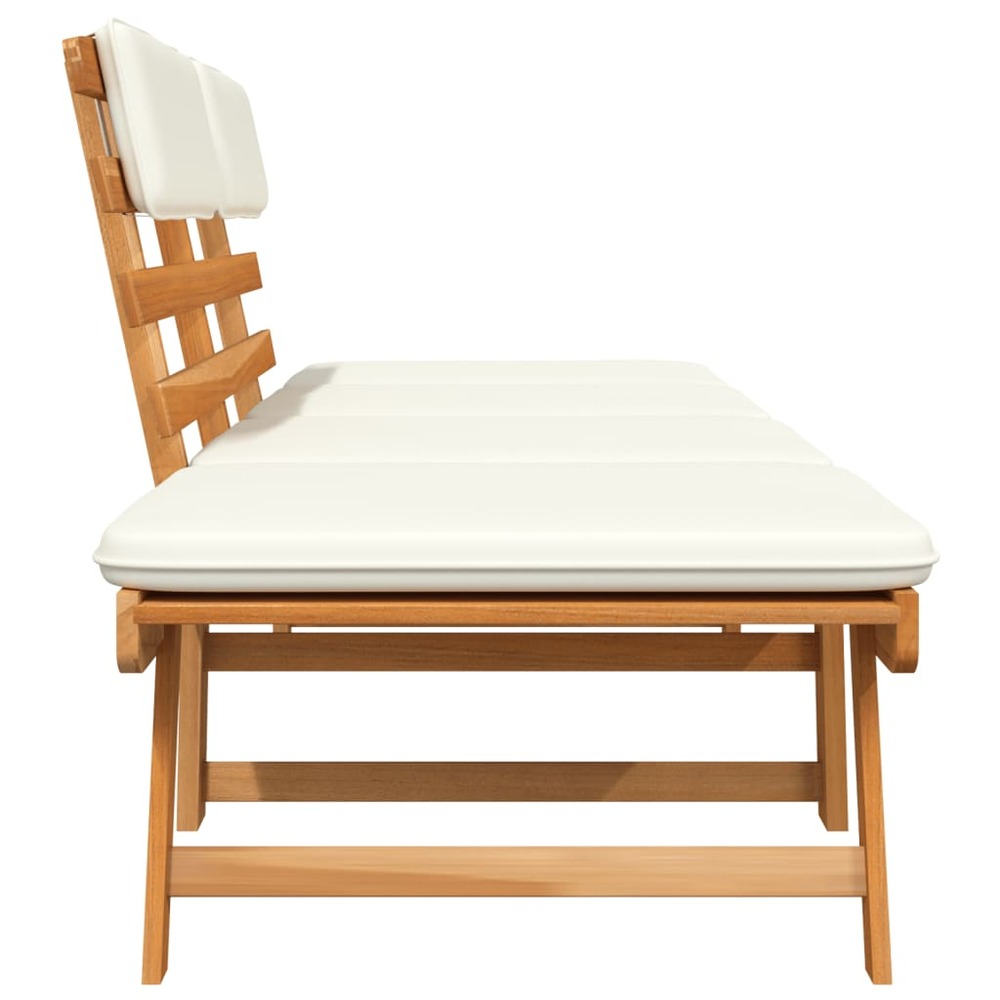 Banc de jardin avec coussins 2-en-1
