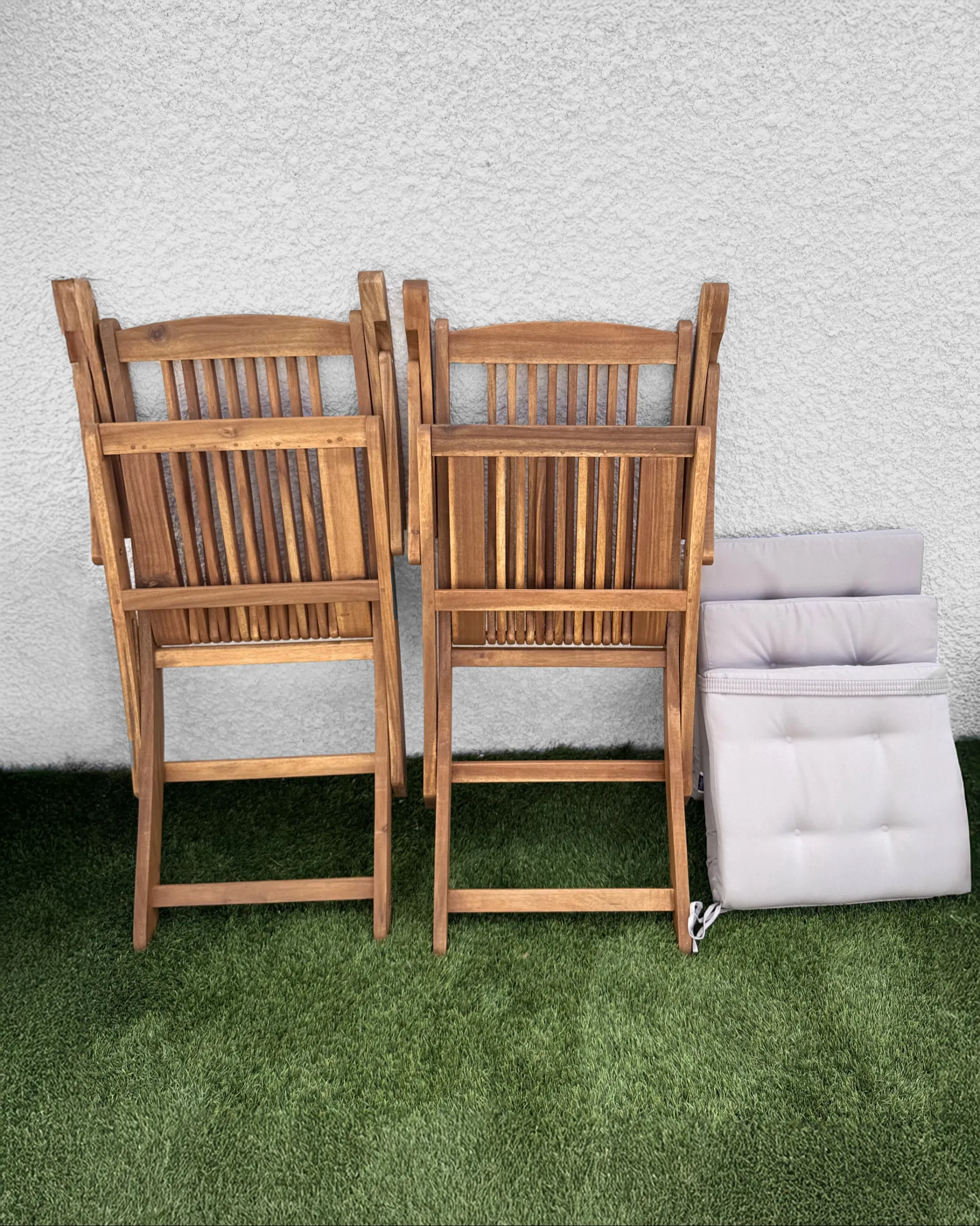 Set van 2 stoelen met zitkussen MAUI PREMIUM Acaciahout Taupe