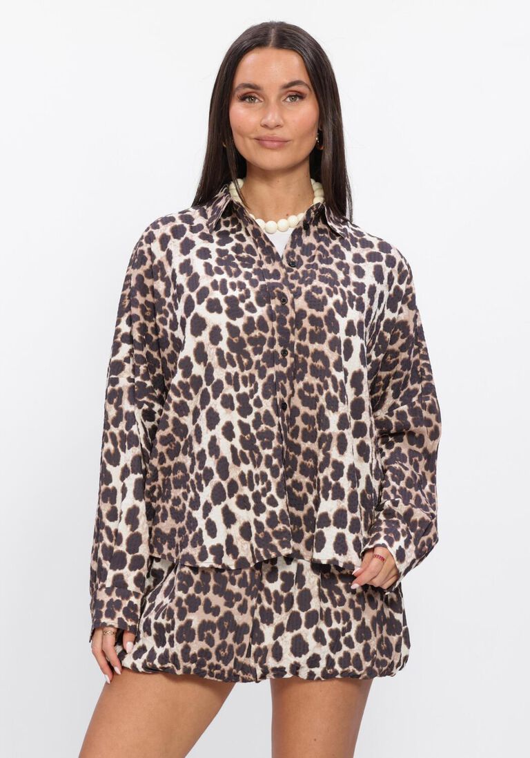 multi alix the label blouses ladies woven animal blouse