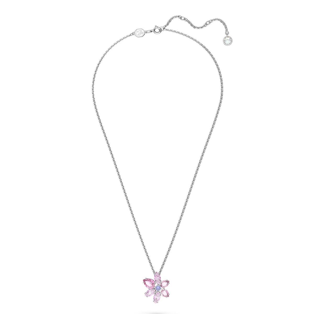Pendentif Swarovski Gema fleur rose