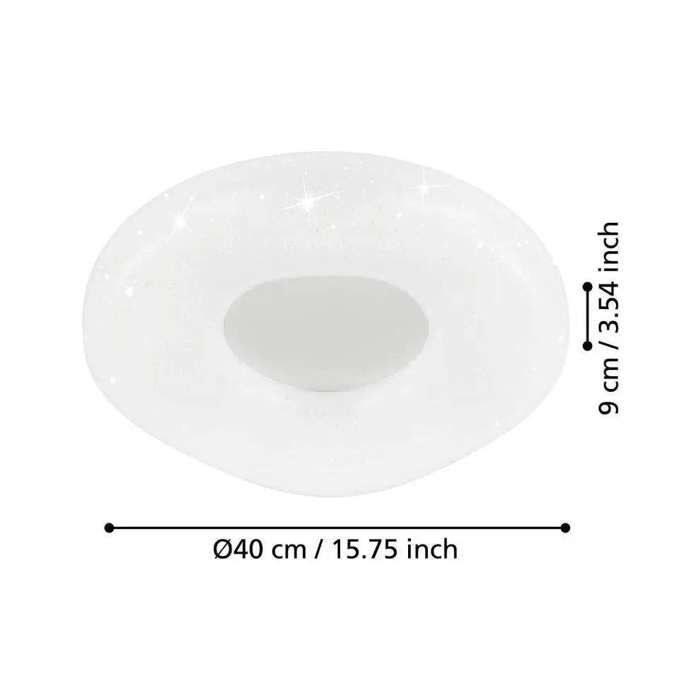EGLO Zamudilo Plafonnière - 40 cm - Wit