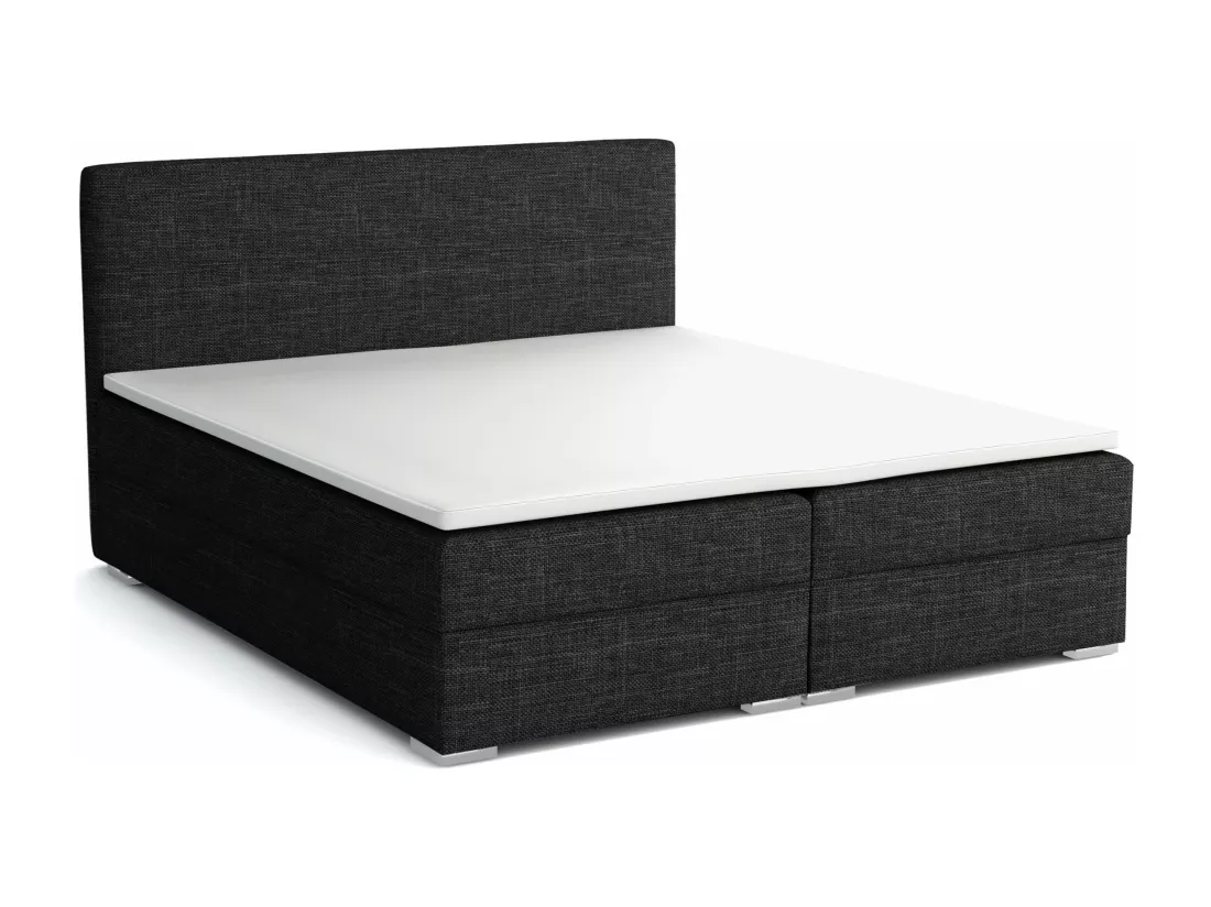 LIT BOXSPRING avec surmatelas Soler 160x200 cm, Lux 23 (Noir)
