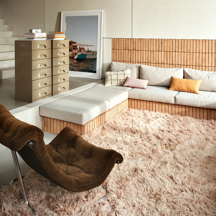 HKliving - Fluffy Teppich, 200 x 300 cm, espresso