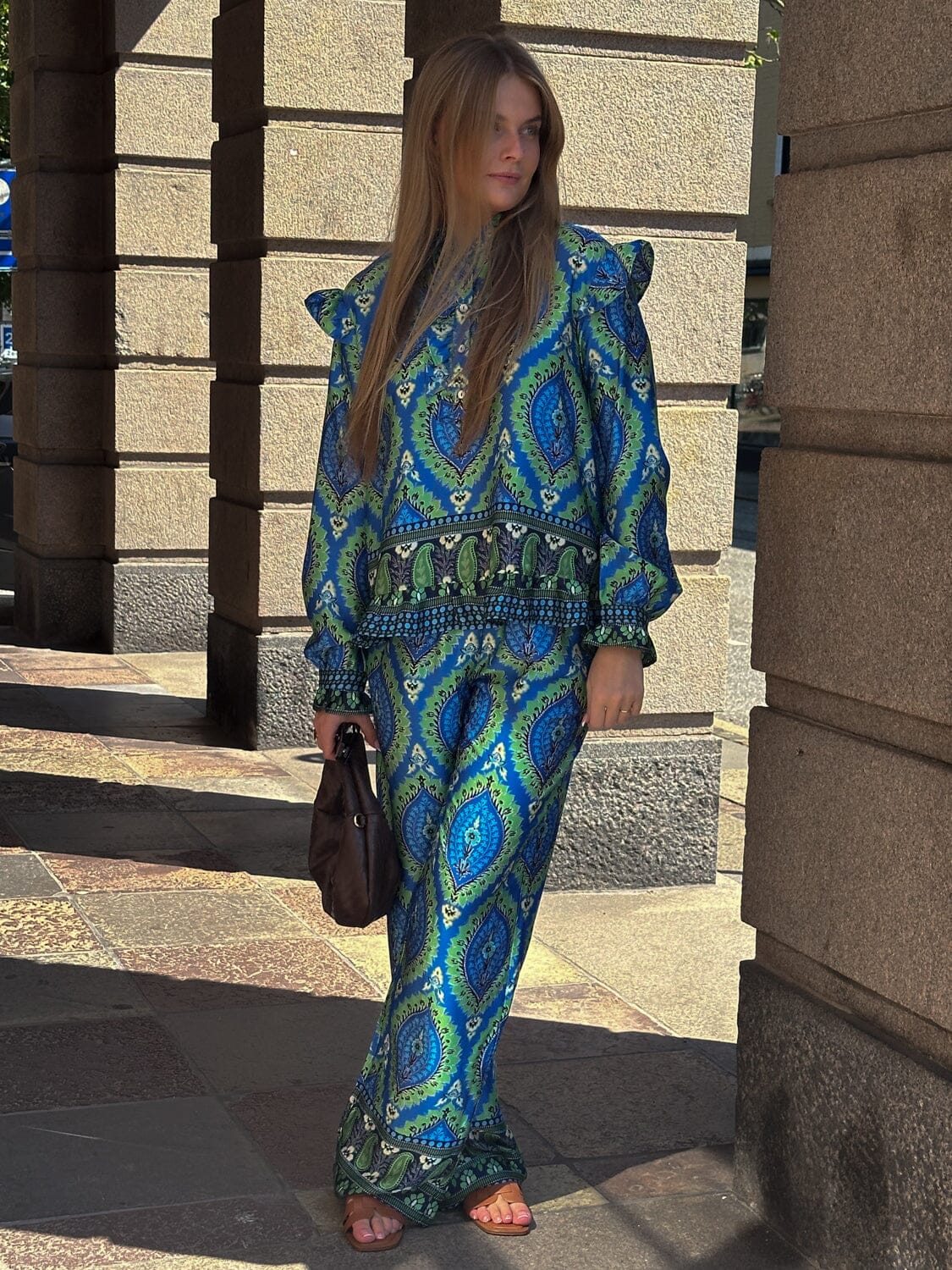 Noella Sally Pants 1308 trisha blue print