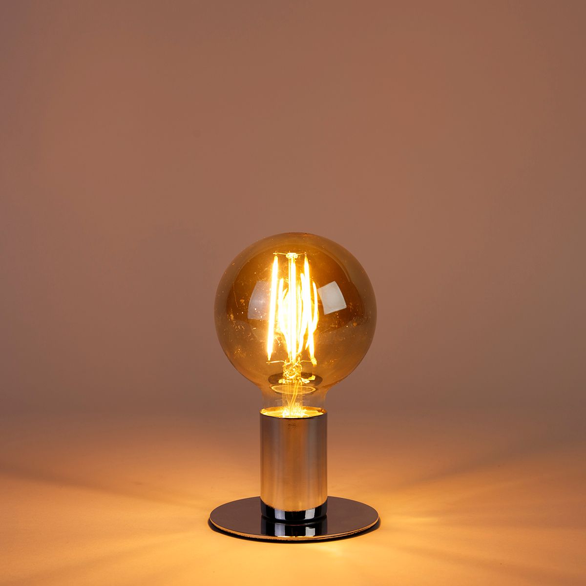 Set van 5 E27 3-staps dimbare LED lamp G95 goud glas 5W 380 lm 2200K