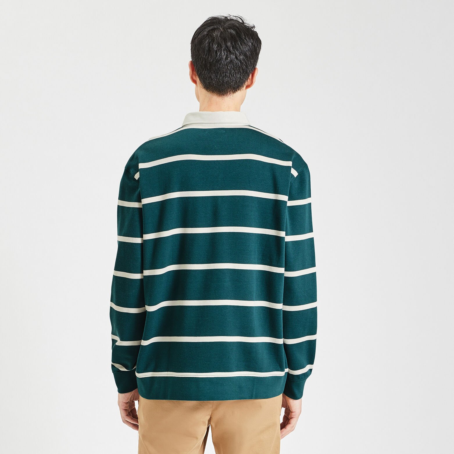 Sweat à col polo Vert