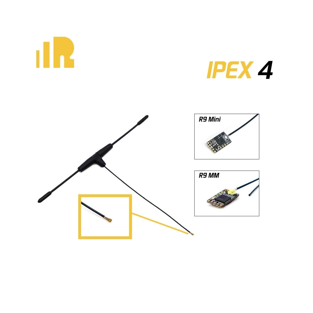 FrSky 868MHz Ipex4 Dipole T Antenna for R9Mini/MM