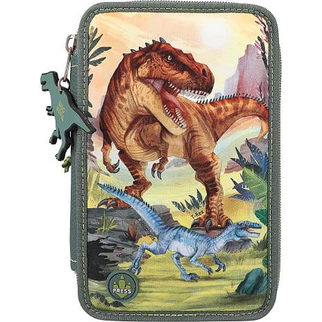 Dino World Trippel penalhus med LED