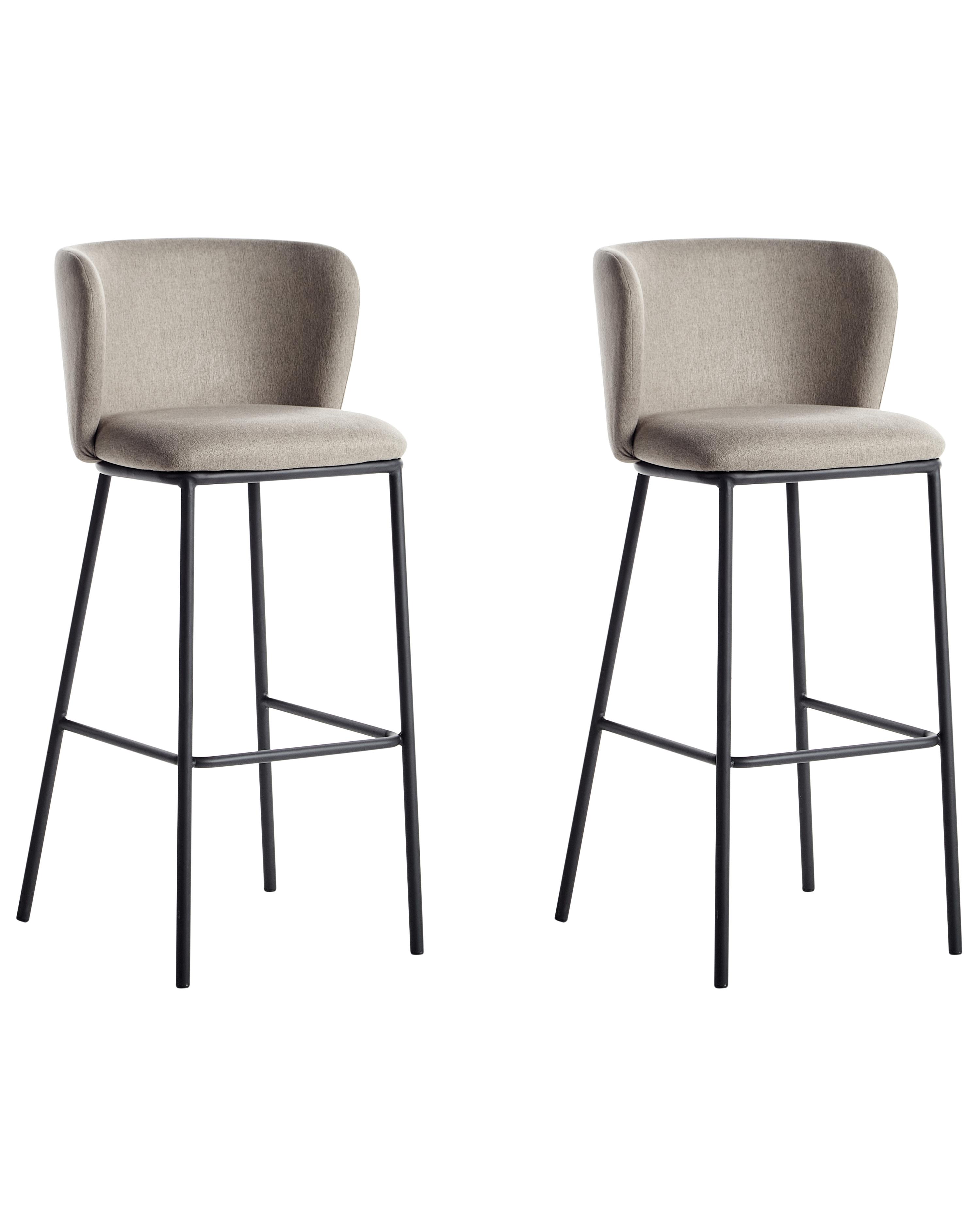 Set van 2 barstoelen MINA Taupe
