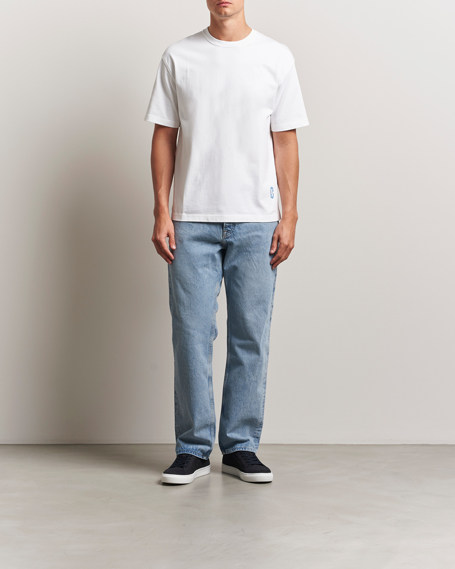 Samsøe Samsøe Printed Swirl Crew Neck T-Shirt White