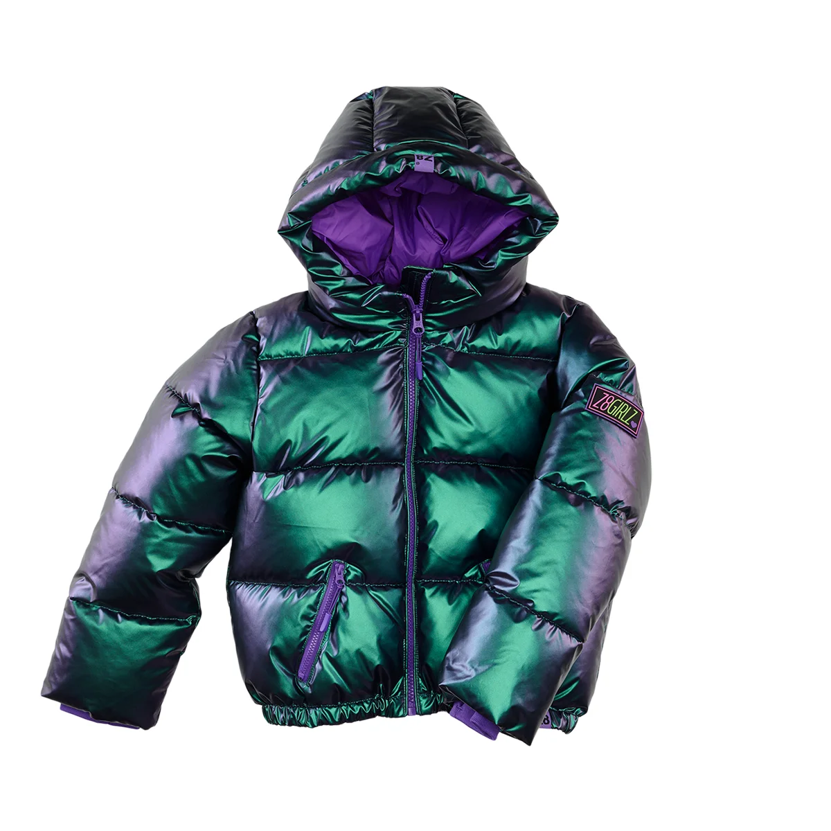 Z8 kids Winterjas Melita metallic disco