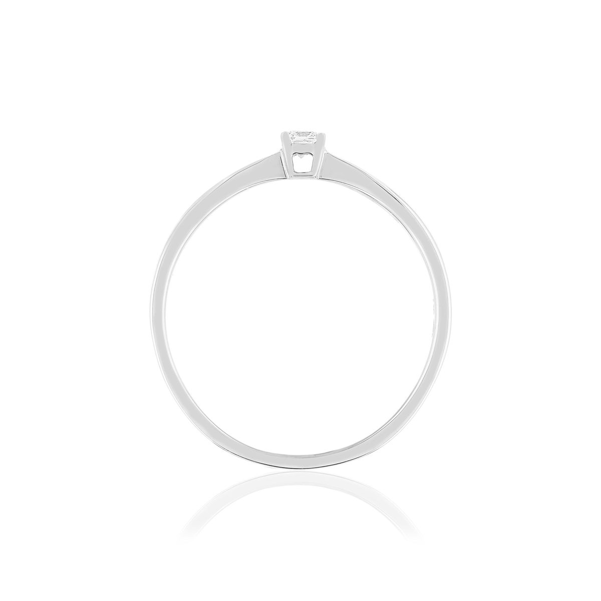 Solitaire or blanc 750 diamant 0.08 carat H/P1