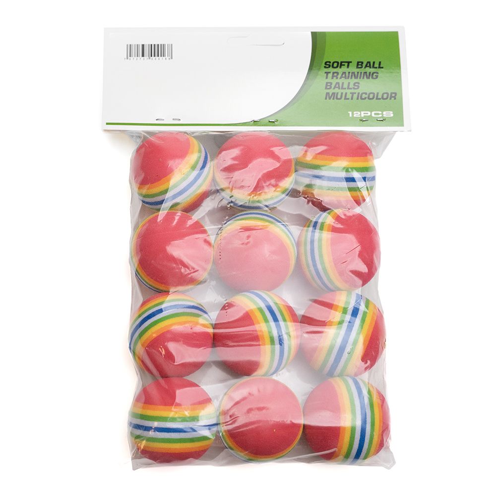 Skum Treningsballer 12pk Flerfarget