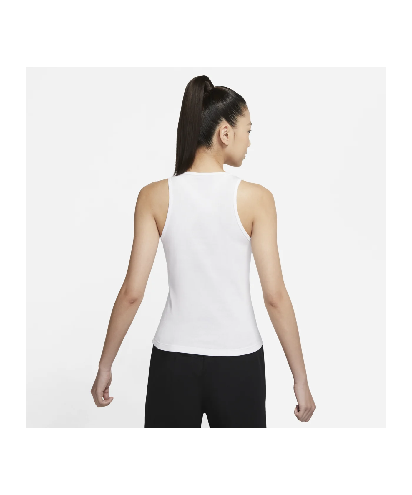 Nike Essential Tanktop Damen Weiss Schwarz F100