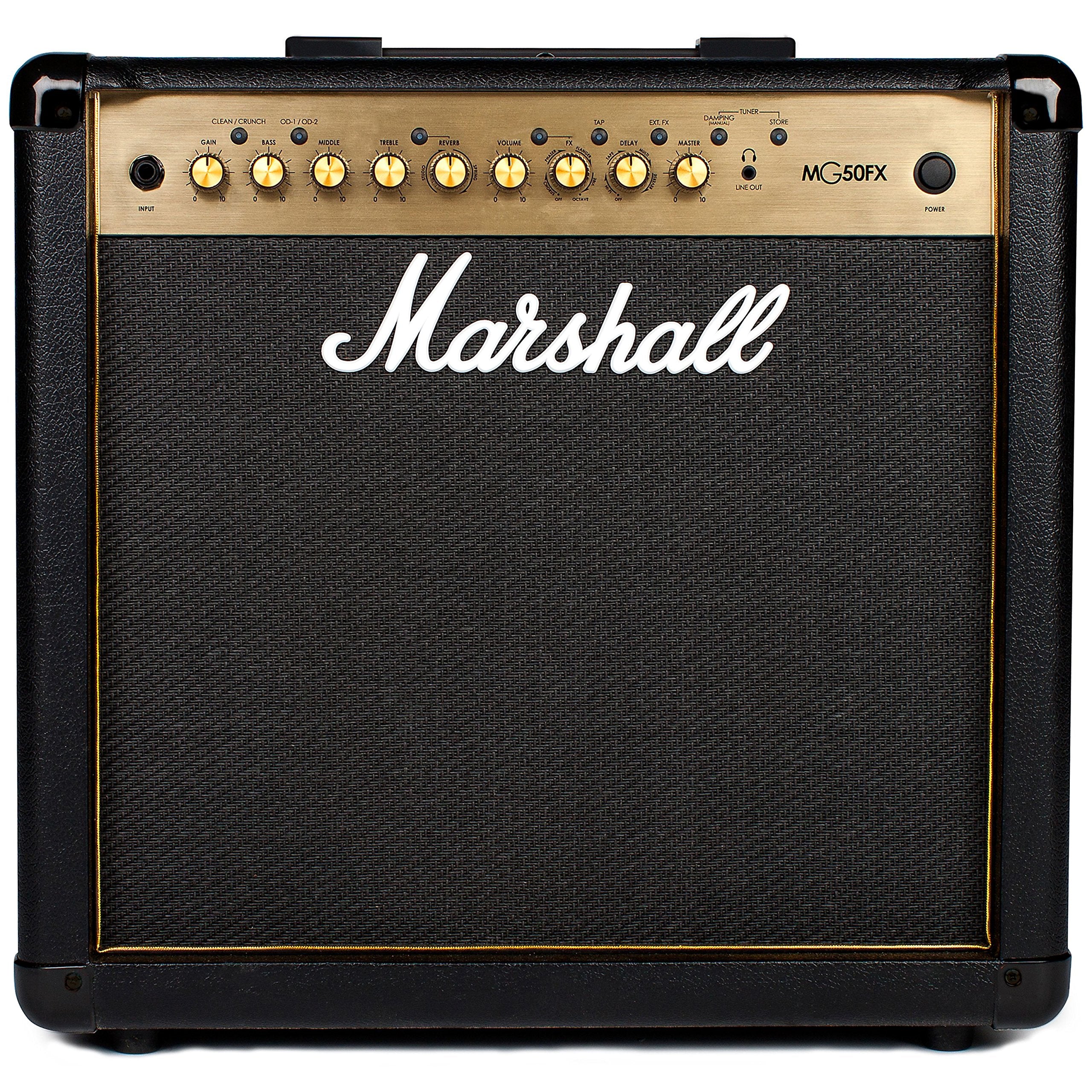 Marshall MG50GFX Amplificateur Combo pour Guitare avec Effets intégrés, ampli d'entraînement adapté à la Guitare électrique - Noir et doré