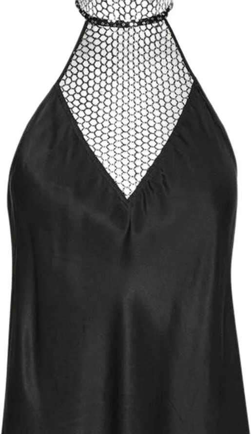 ROTATE Birger Christensen HALTERNECK SLEEVELESS TOP Black