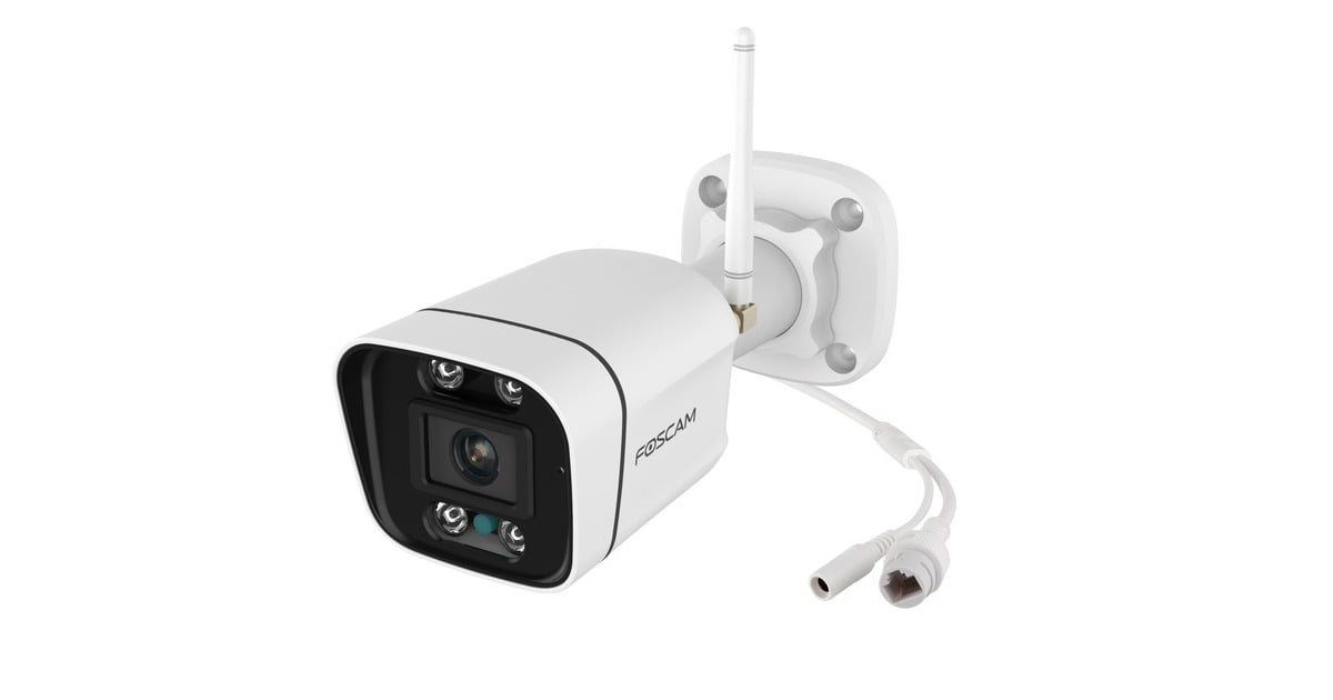 FoscamV8P, 4K/8MP dual-band WiFi beveiligingscamera  (Wit, met geluid- en lichtalarm)