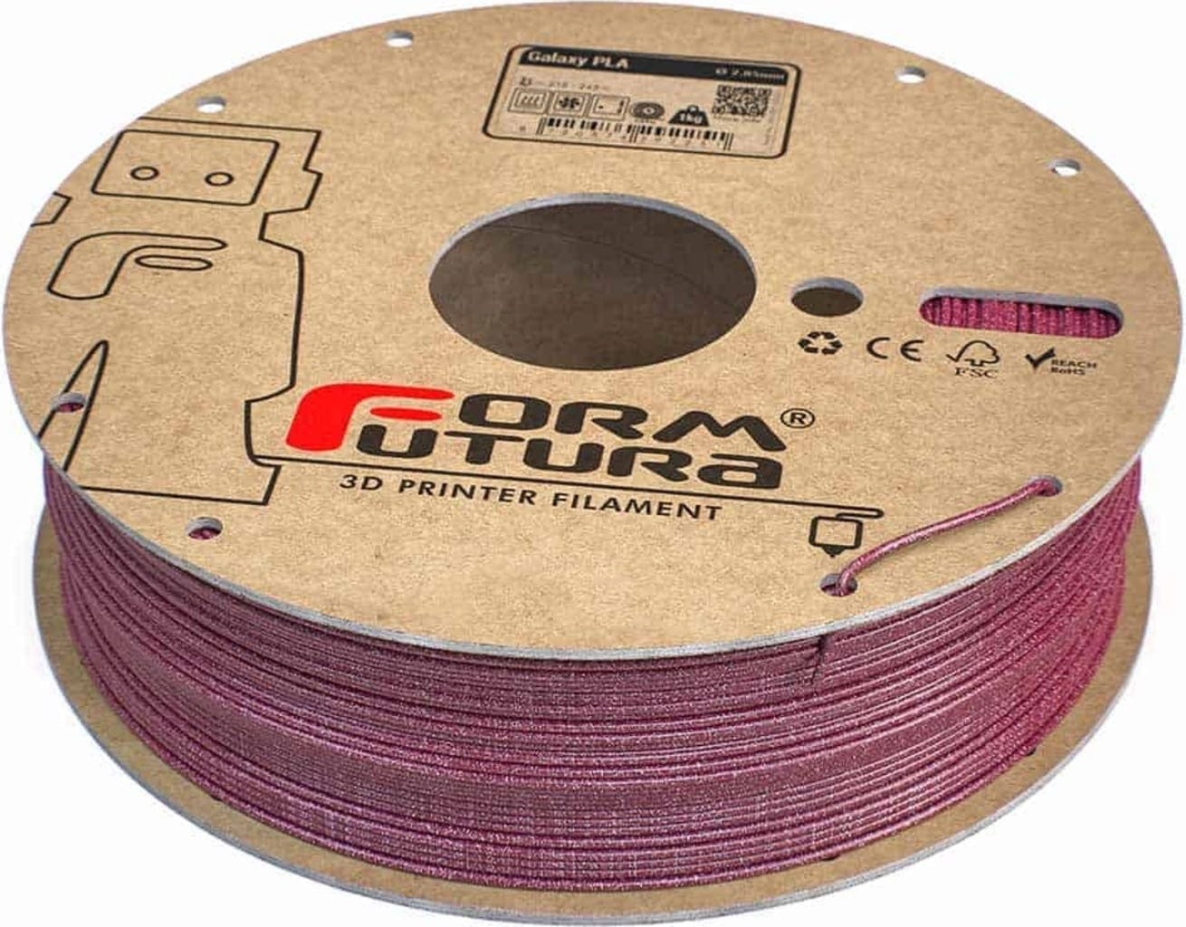 FormFutura  Galaxy PLA Andromeda Purple, 1,75 mm (750 g)    Glitzerndes PLA Filament in Violett