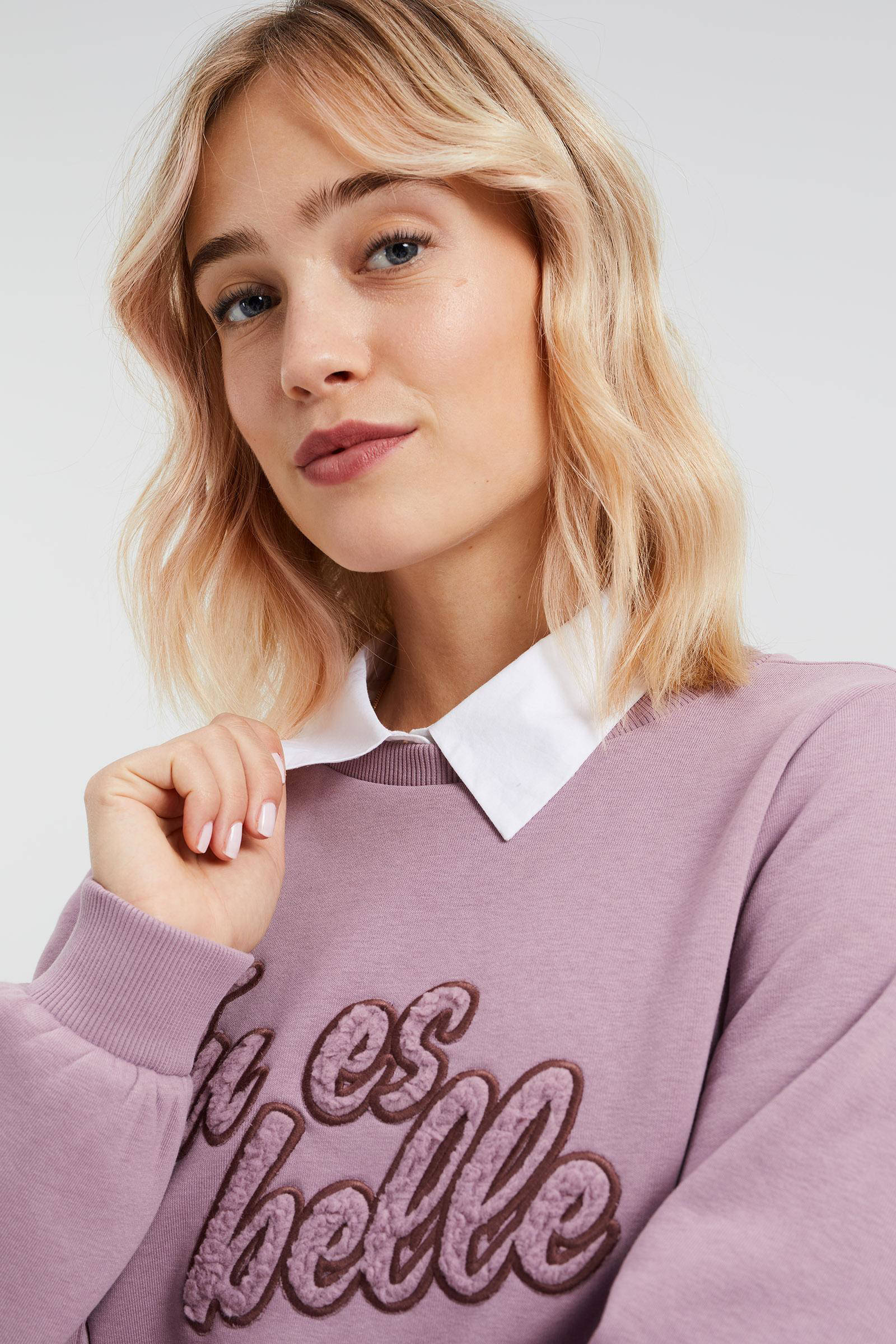 WE Fashion losse kraag wit