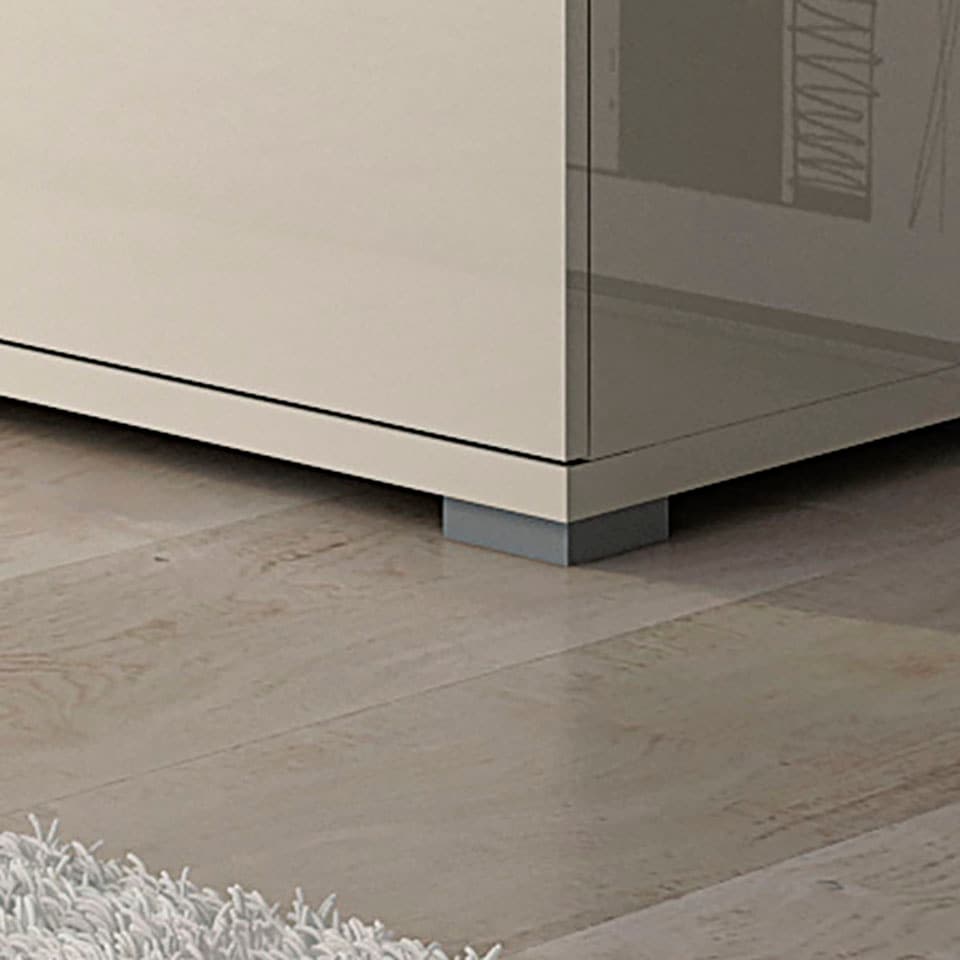 PLACES OF STYLE Highboard »Piano Vitrine« (H/B/T): 123/60/40,2cm,  UV lackiert, Soft-Close Funktion
