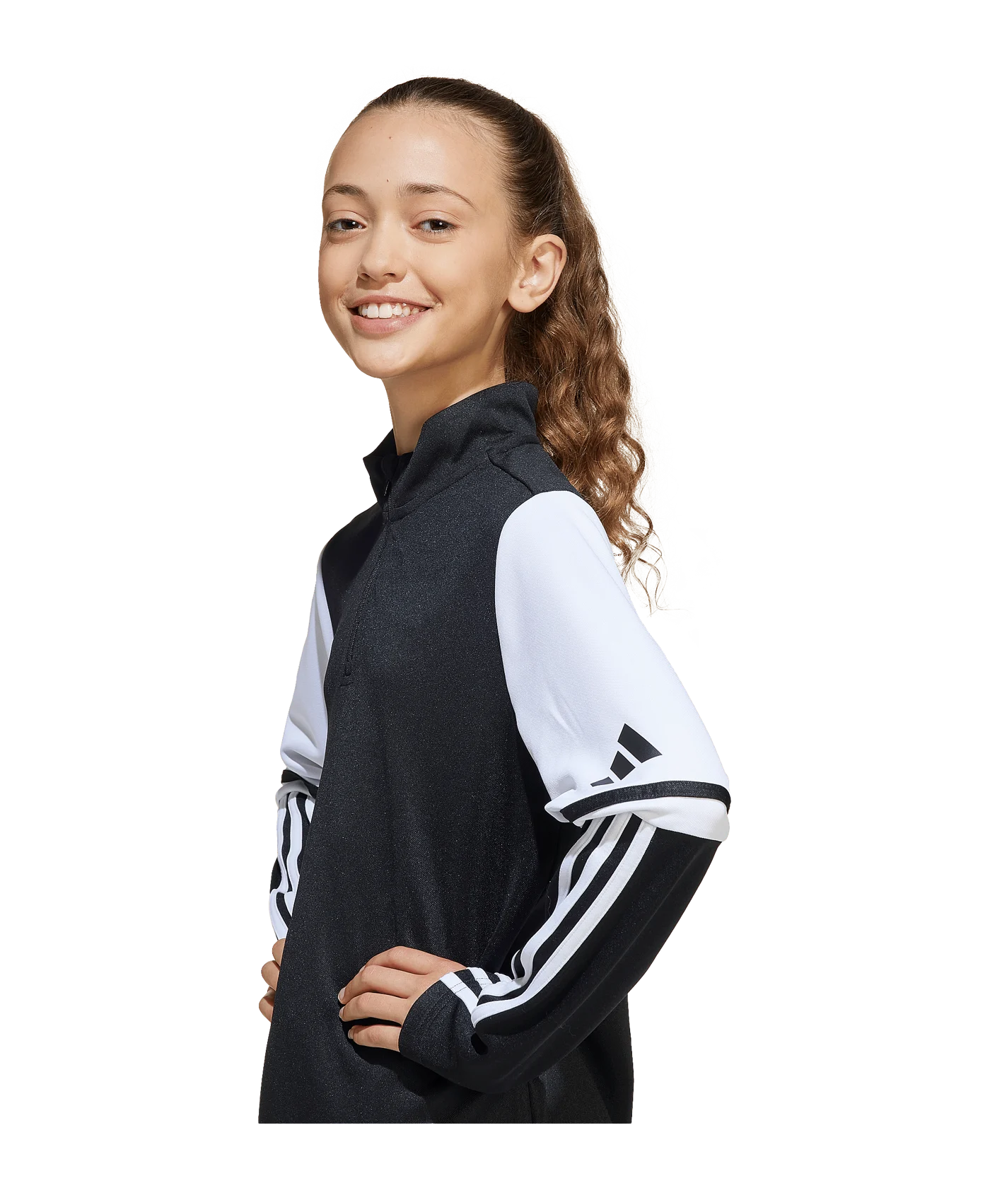 adidas Squadra 25 HalfZip Sweatshirt Kids Schwarz
