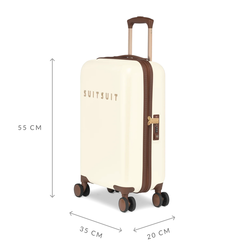 SUITSUIT Fab Seventies Handbagage Spinner 55 Antique White