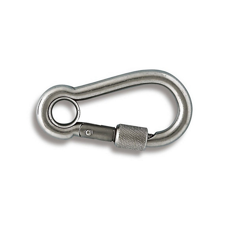 Porte-mousqueton à vis Chapuis inox 80 mm