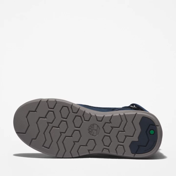 Bota infantil Seneca Bay de 15 cm com zíper lateral na cor azul marinho.