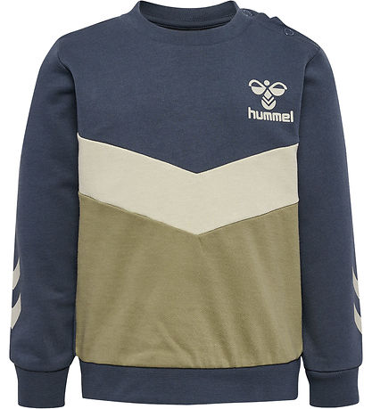 Hummel Sweatshirt - hmlSkye - Ombre Blue m. Matt Armygrün