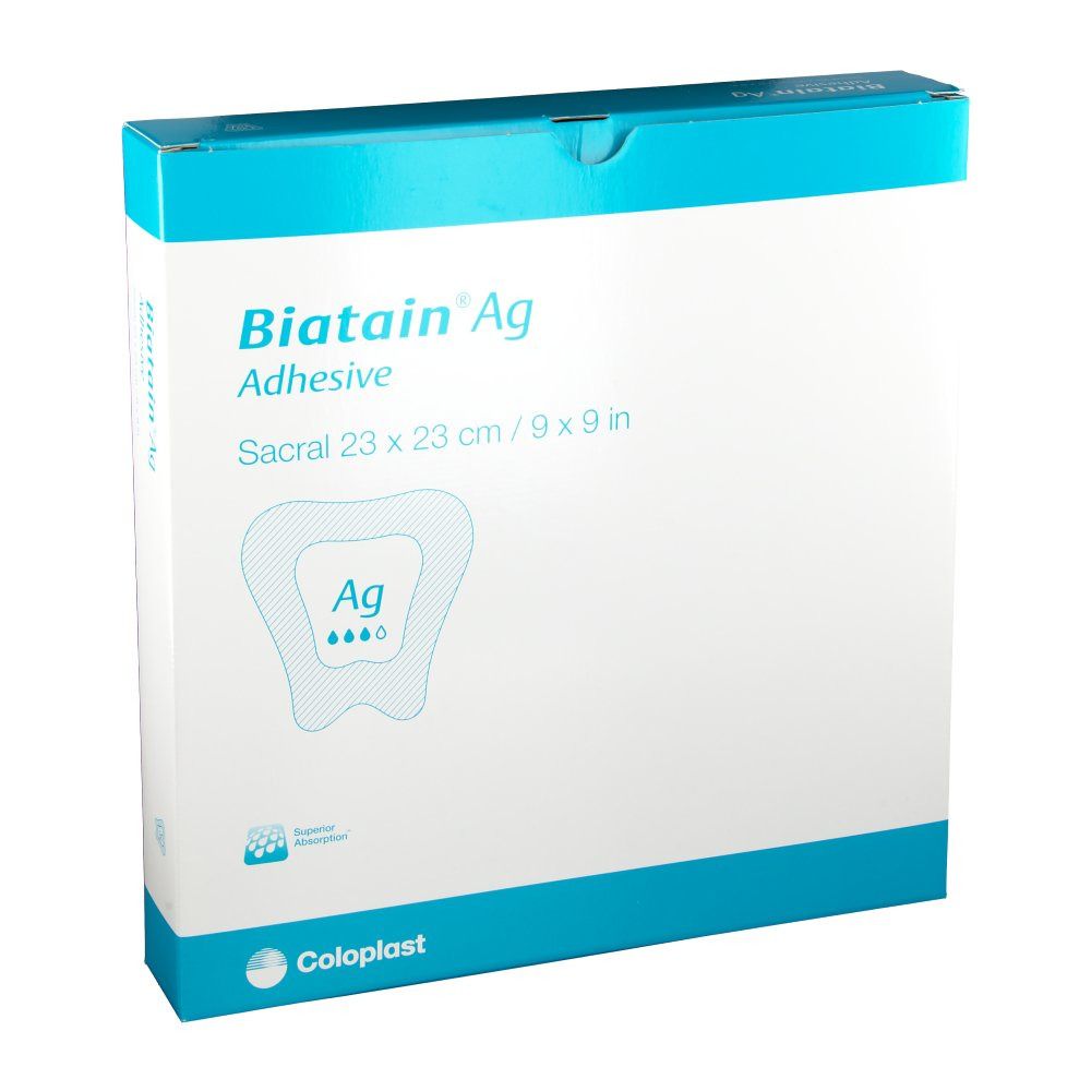 BIATAIN® Ag Schaumverband mit Silber selbst-haftend 23x23cm