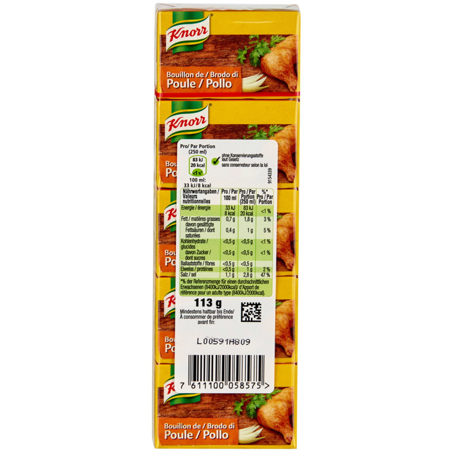 Knorr Hühnerbouillon 5x23g