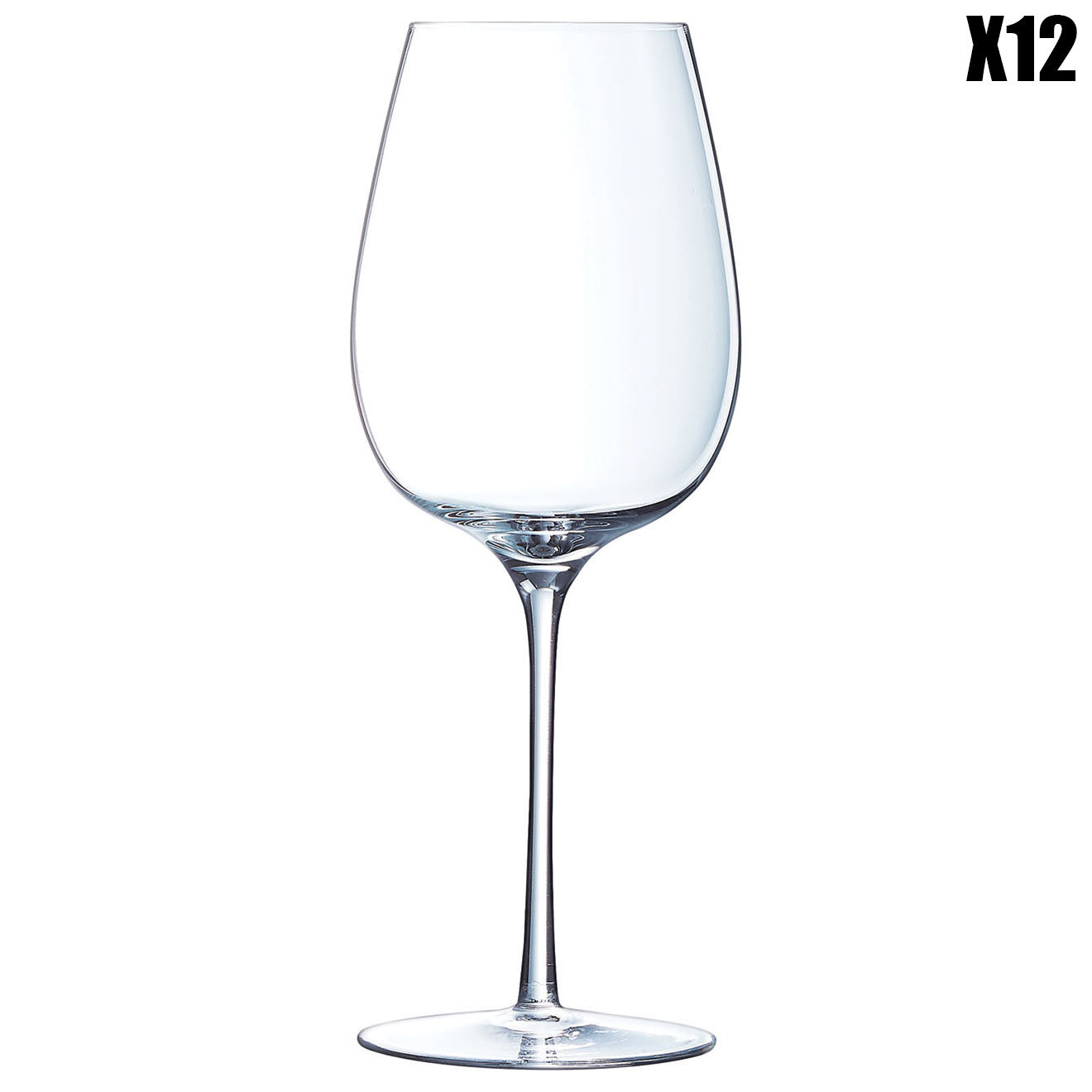Chef & Sommelier 12 Verres à pied Villeneuve transparents - 73 cl