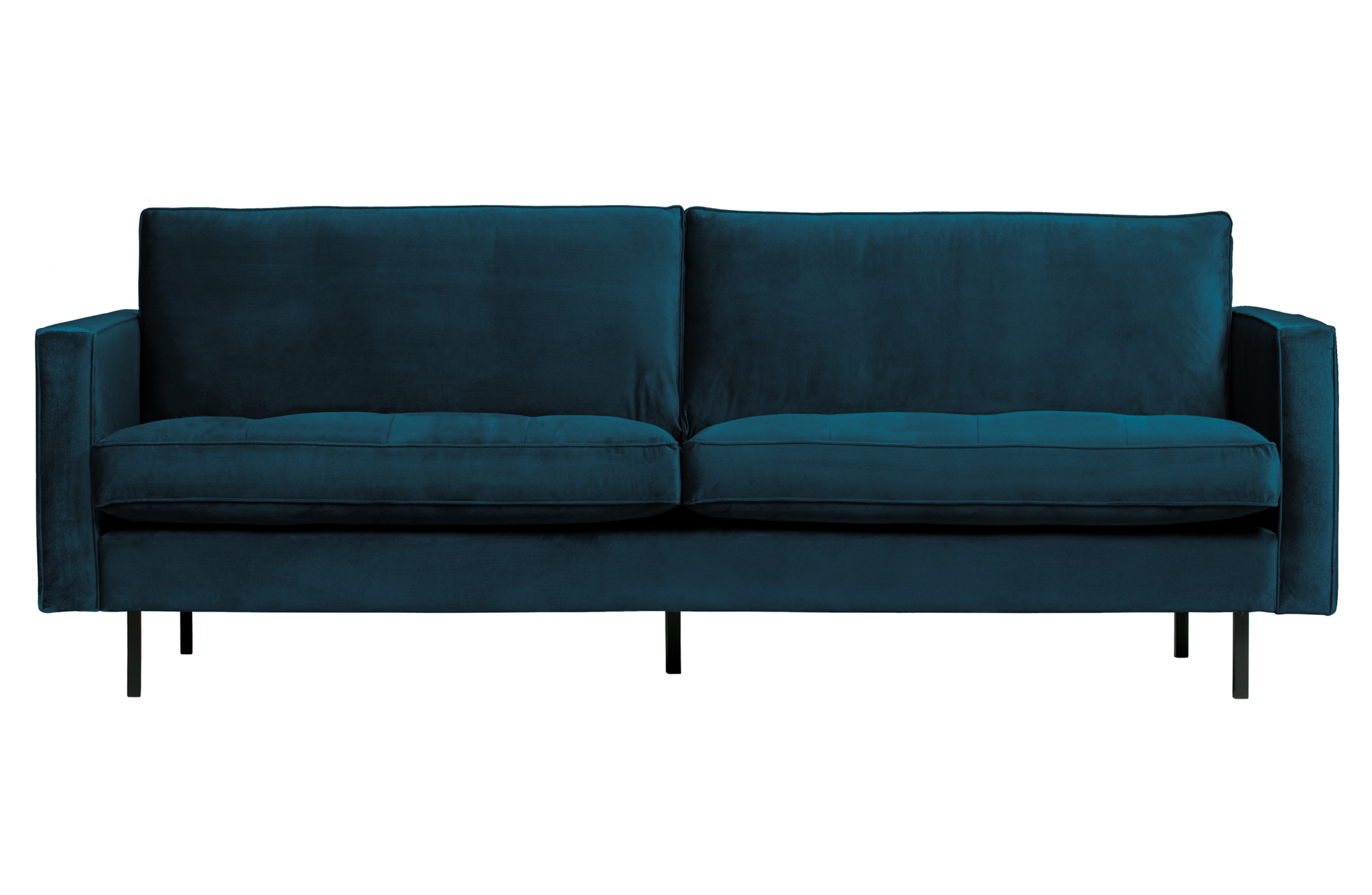BePureHome 2,5-zitsbank Rodeo fluweel Rodeo Bank Fluweel 2,5-zits - Blue